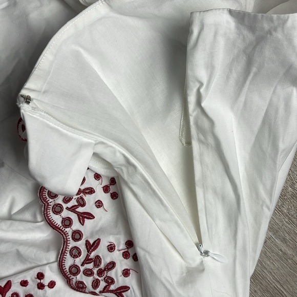 Rebecca Minkoff Alice Perforated Pattern A-Line Layered Skirt - Picture 13 of 16